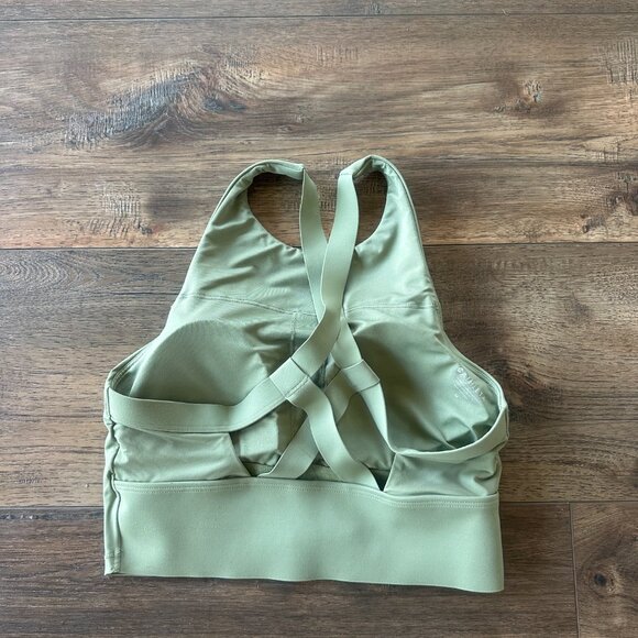 Athleta Palm Conscious Crop Bikini Top Medium A-C Eucalyptus Olive Green - Picture 4 of 5